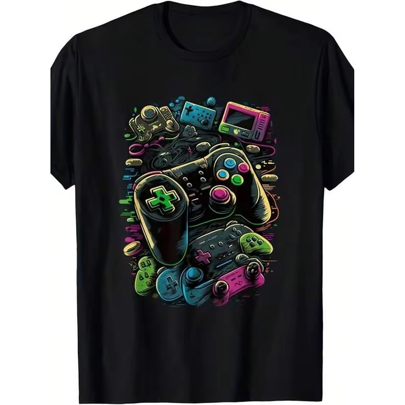Retro Gaming Icons - تي شيرت رجالي ونسائي بتصميم وحدة