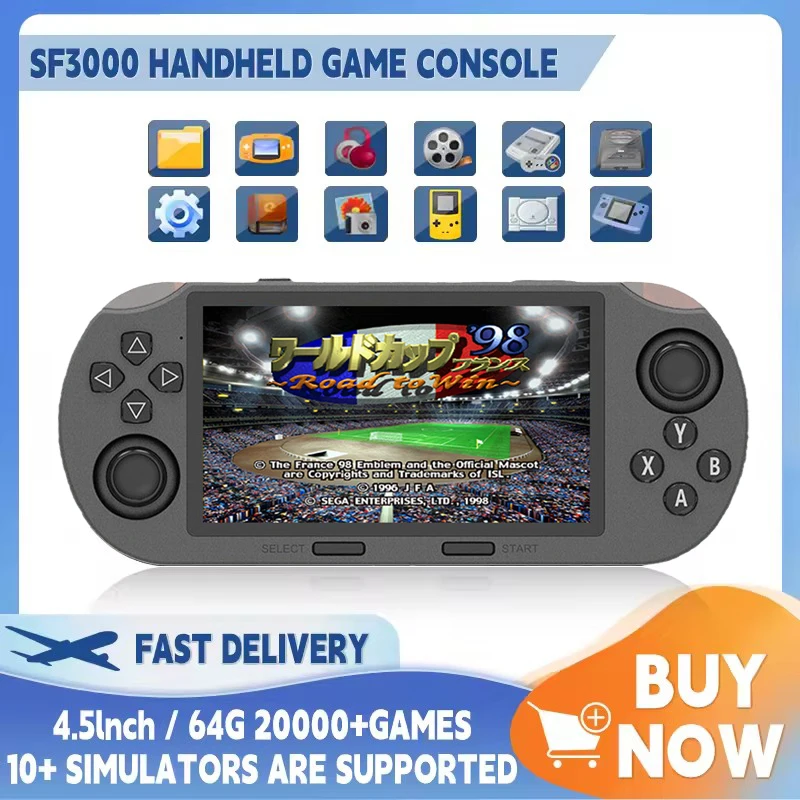 Retro Gaming Images - مشغل ألعاب محمول SF3000 بشاشة 4.5