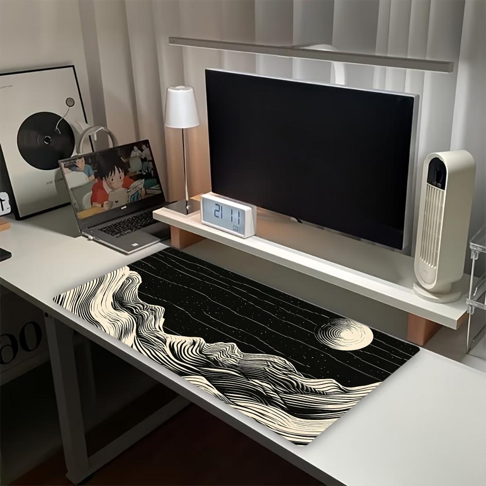 Retro Gaming Desk Setup - لوحة ماوس كبيرة للألعاب بتصميم جبل