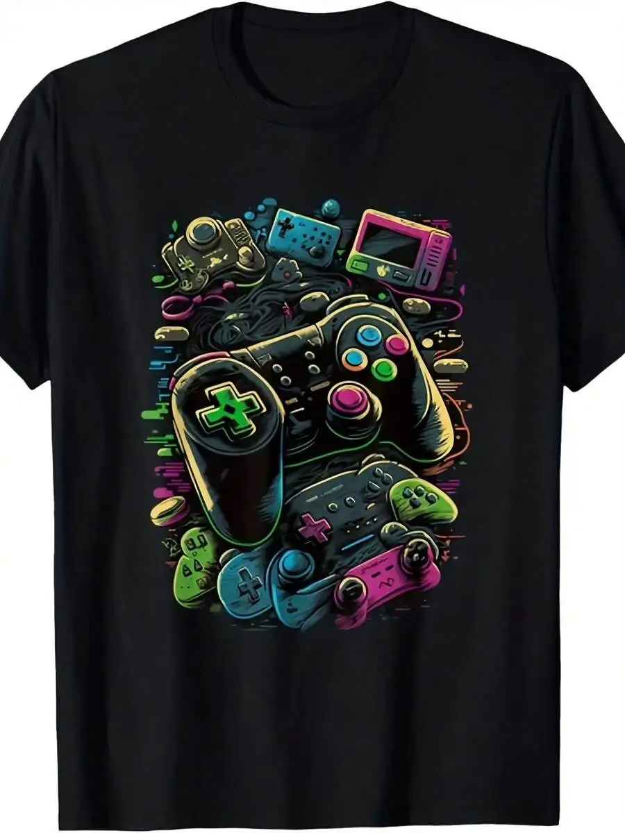 Retro Gaming Icons - تي شيرت رجالي ووحداني بتصميم وحدة