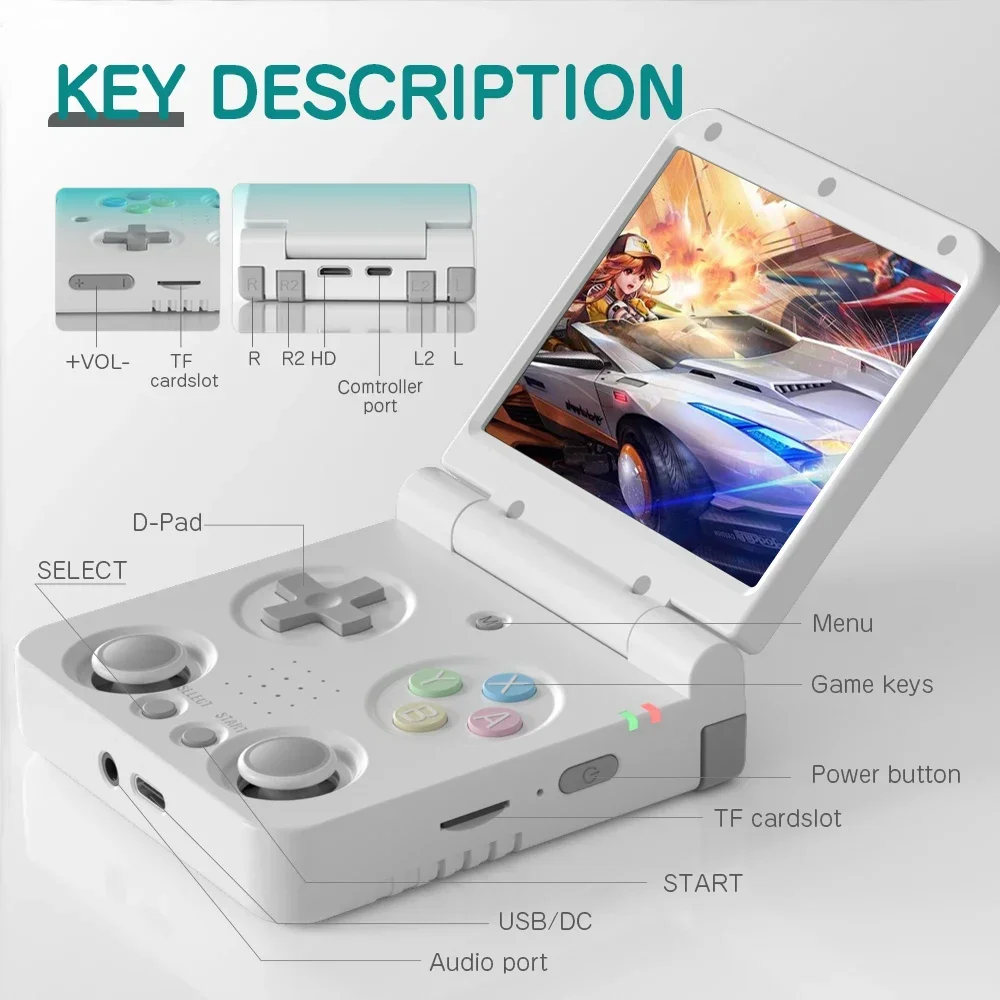 جهاز ألعاب محمول MIYOO FLIP V2 - مراجعة Retro Gaming Os وسعره