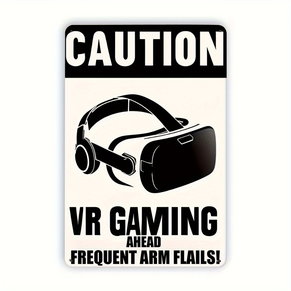 لافتة معدنية تحذيرية لغرفة ألع - مراجعة Retro Gaming Vr وسعره