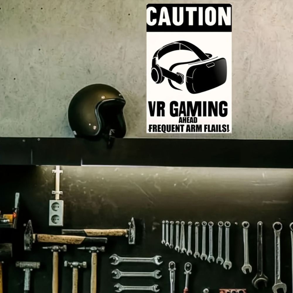 لافتة معدنية تحذيرية لغرفة ألع - مراجعة Retro Gaming Vr وسعره