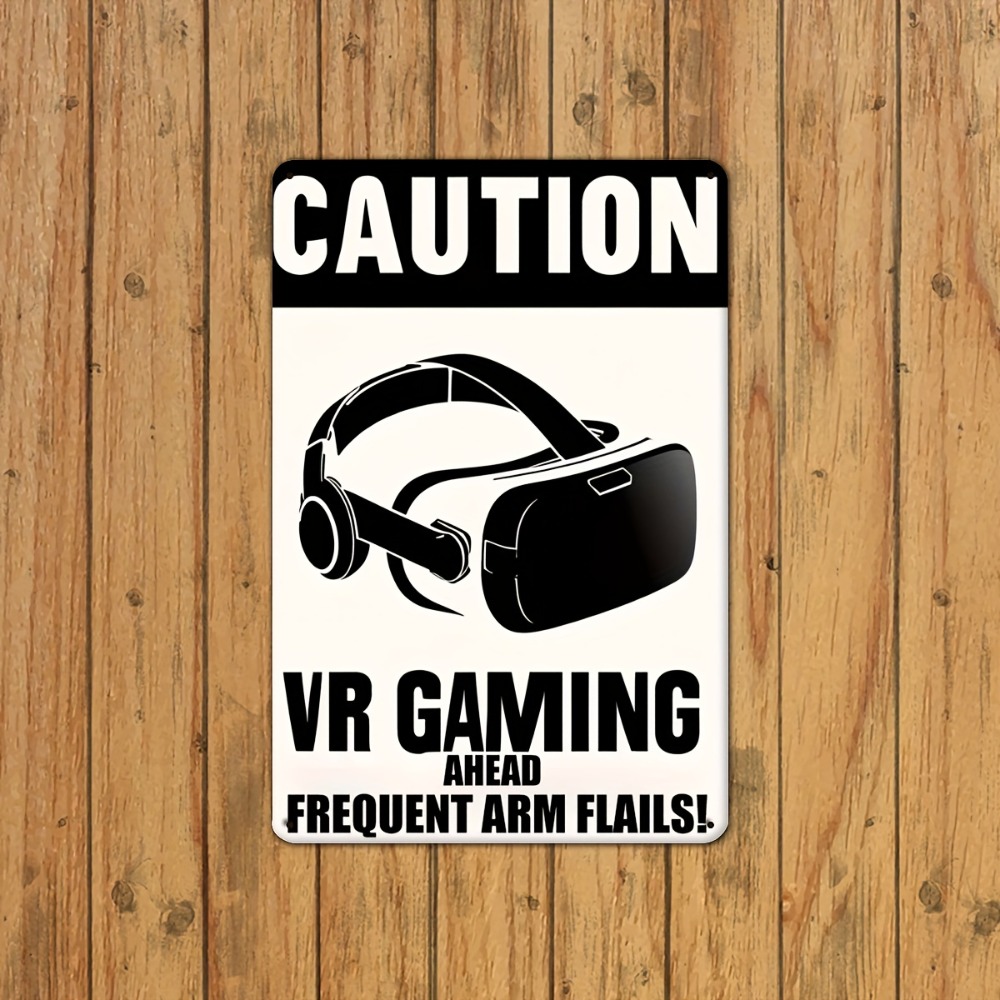 لافتة معدنية تحذيرية لغرفة ألع - مراجعة Retro Gaming Vr وسعره