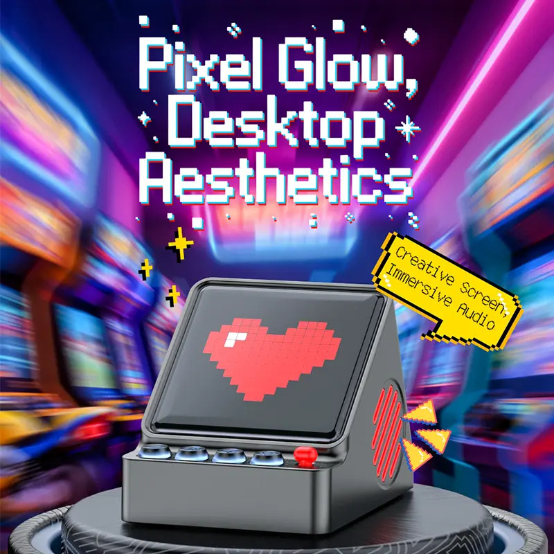 مكبر صوت محمول بشاشة LED قابلة - مراجعة Retro Gaming Desk Setup وسعره