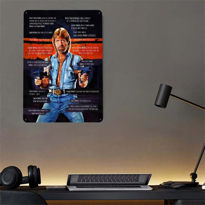 ملصق معدني بتصميم شعارات تشاك  - مراجعة Retro Gaming Meme وسعره
