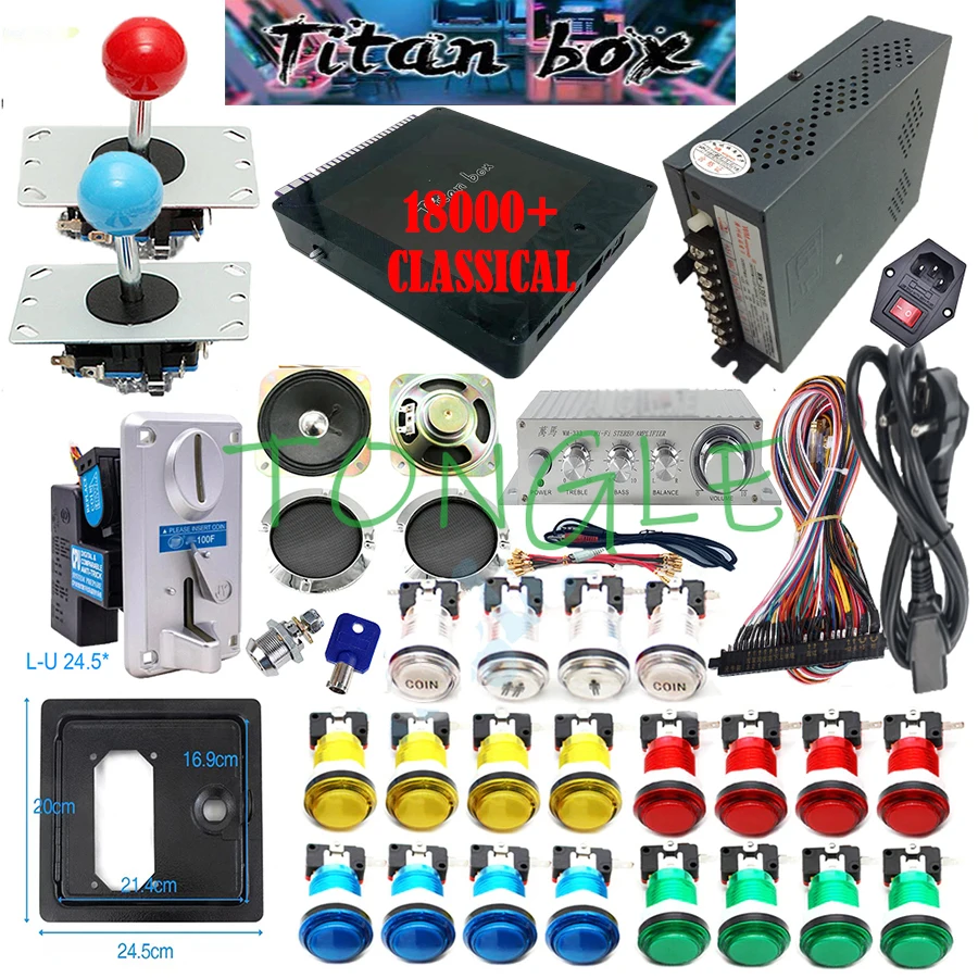 2 لاعبين صندوق تيتان 18000 + ف - مراجعة Arcade Button Kit وسعره