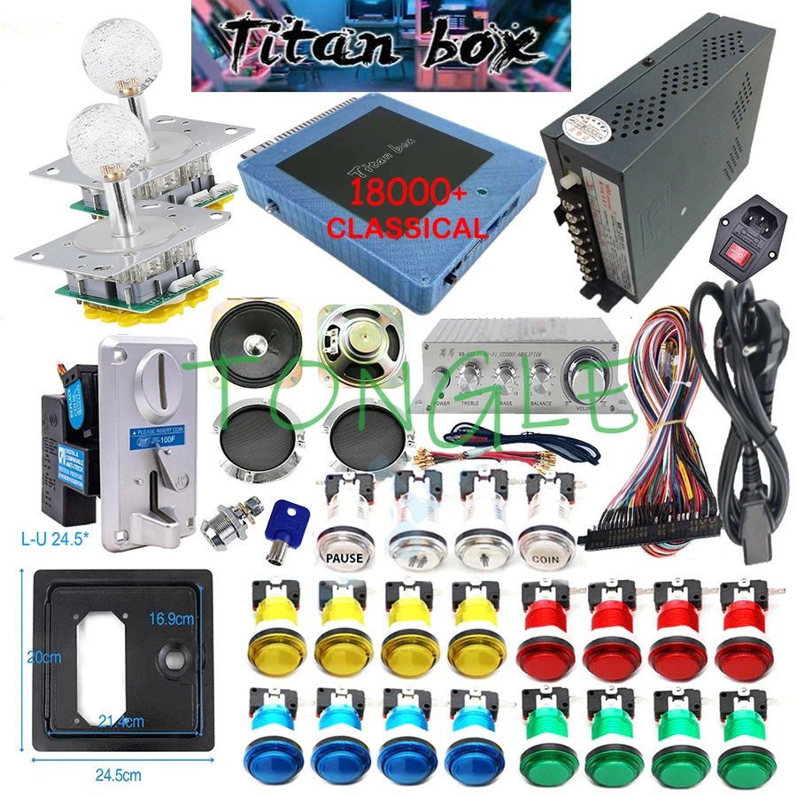 2 لاعبين صندوق تيتان 18000 + ف - مراجعة Arcade Button Kit وسعره