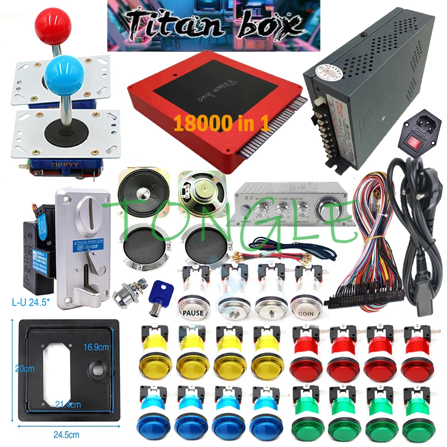 2 لاعبين صندوق تيتان 18000 + ف - مراجعة Arcade Button Kit وسعره